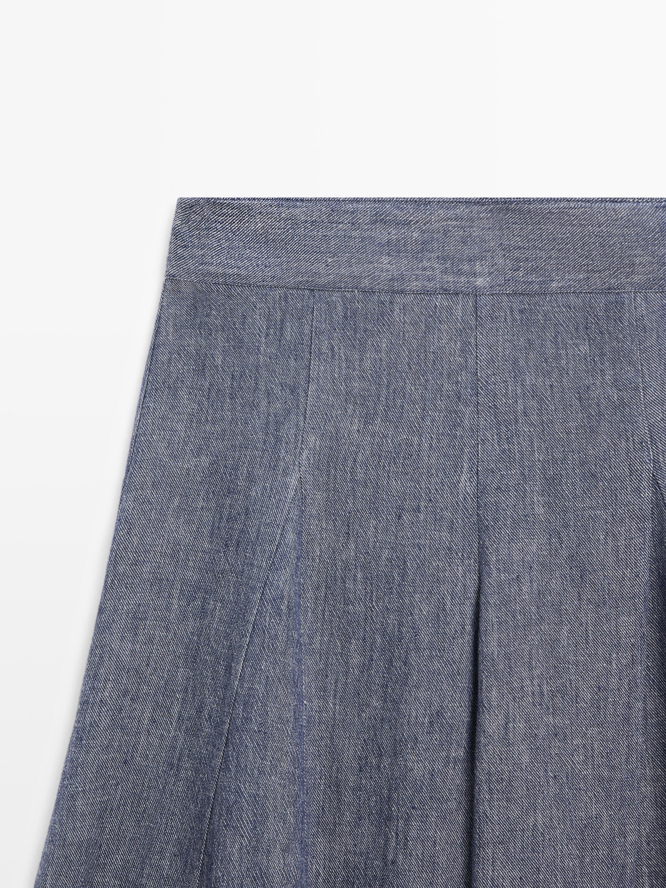 Pantalon palazzo avec plis